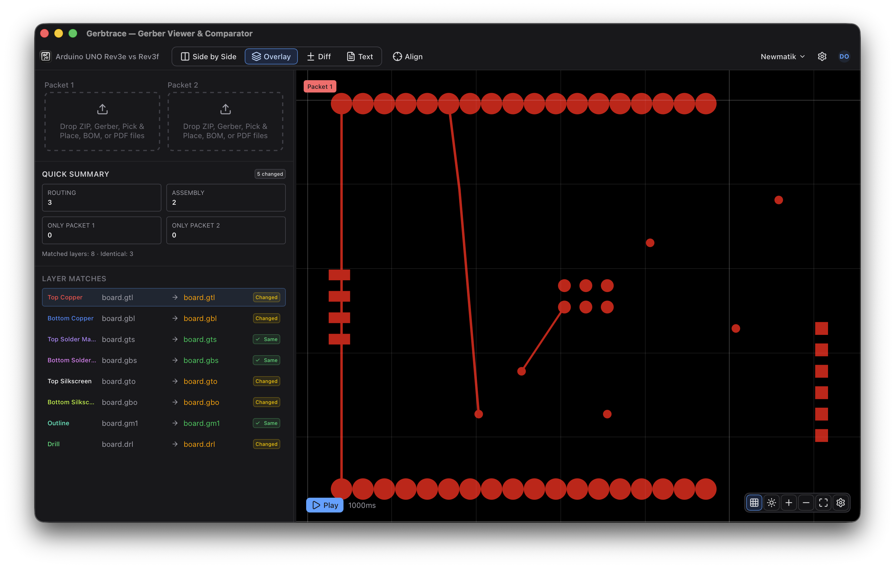 Overlay Toggle blinking between two revisions